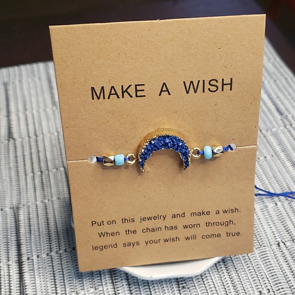 "Make a wish " cresent moon bracelet